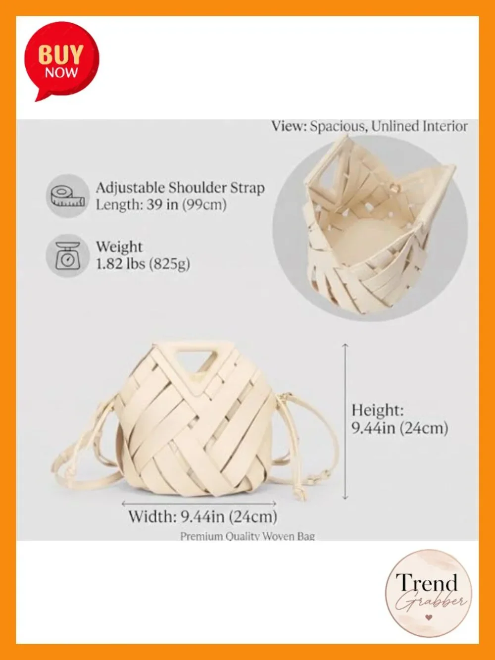 Woven Bucket Crossbody Bag with Top Handle and Adjustable Strap
